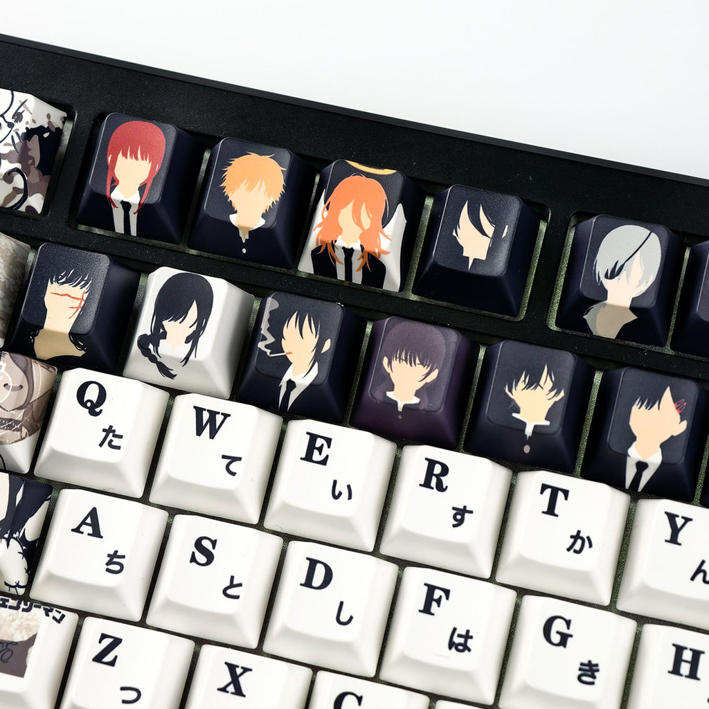 MAIMOOO Cưa Xích Người Keycap 16 Chiếc MOA / Anh Đào Hồ Sơ PBT Mát Hoạt Hình Cơ Keycaps Anime Keycap