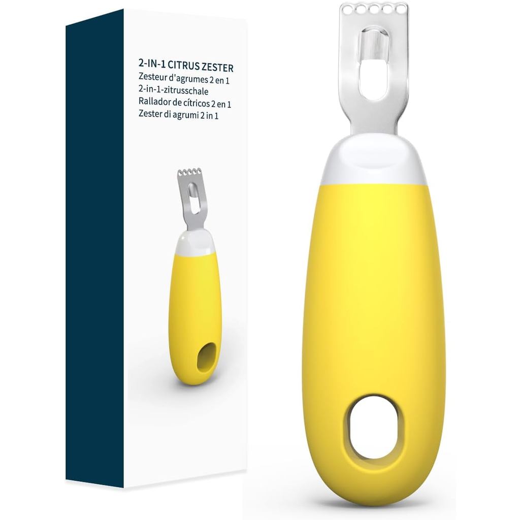 KITCHENDAO Citrus Lemon Peeler Zester Tool để tiết kiệm công sức, Ultra Sharp Lemon Rind Twist Peele