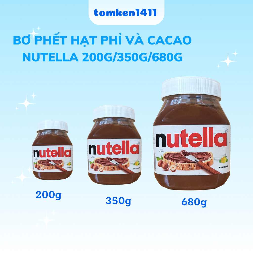 Bơ Hạt Phỉ Phết Cacao Nutella 200G/350G/680G