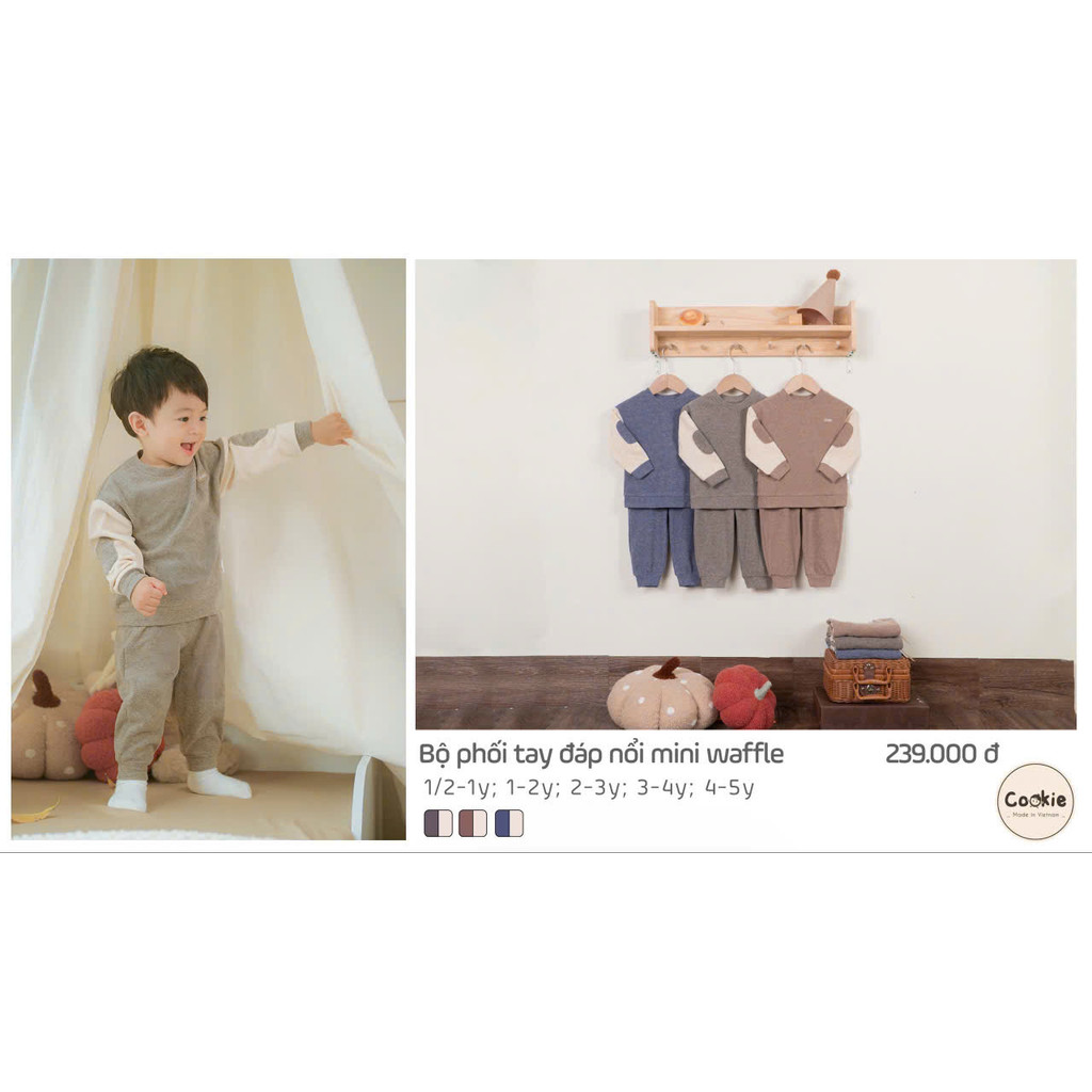 [Có sẵn] [Chính hãng] COOKIE-BỘ PHỐI TAY ĐÁP NỔI MINI WAFFLE