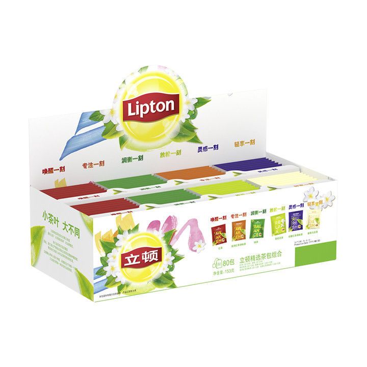 Lipton Lipton 80 Túi Trà Đen Trà Xanh Đa Vị Kết Hợp Túi Trà Đóng Gói Riêng Văn Phòng Kinh Doanh Bán 