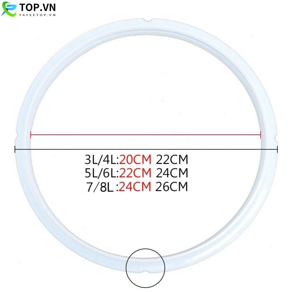 Secure Sealing White Silicone Rubber Gasket for Home Pressure Cooker Leak proof