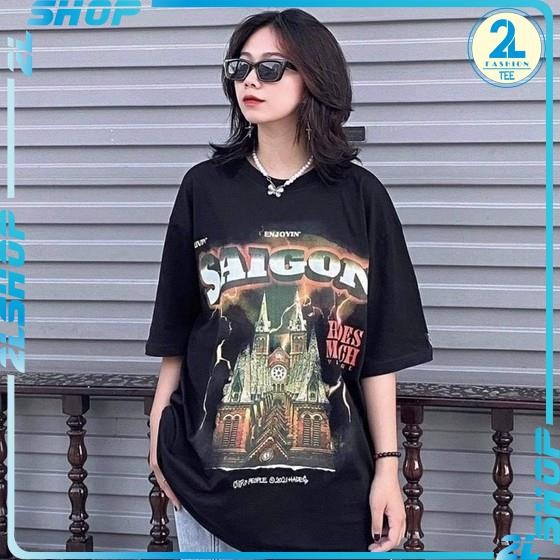 Áo thun Hades SAIGON SPIRIT BLACK nam nữ áo thun tay lỡ hades sài gòn, hà nội