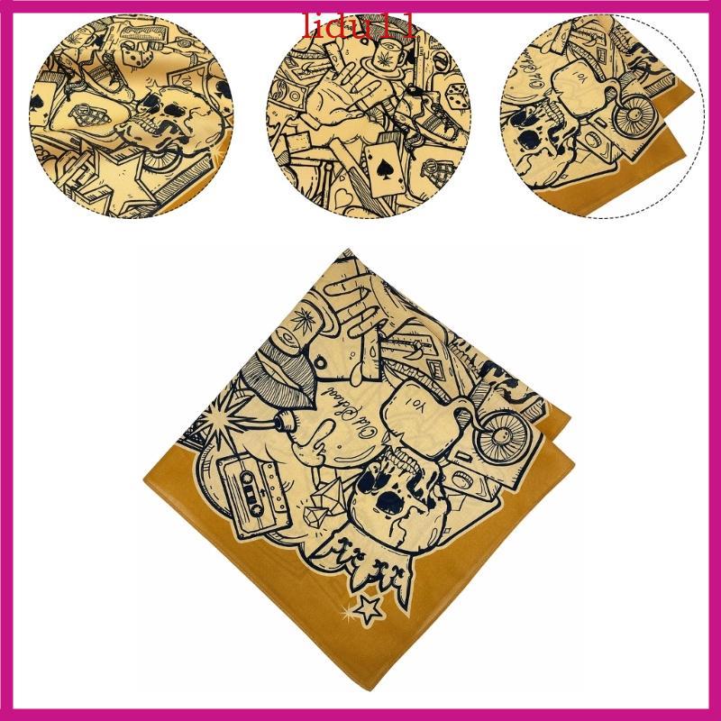 Lidar 21 Bandana Turban Mịn với Họa Tiết Đầu Lâu