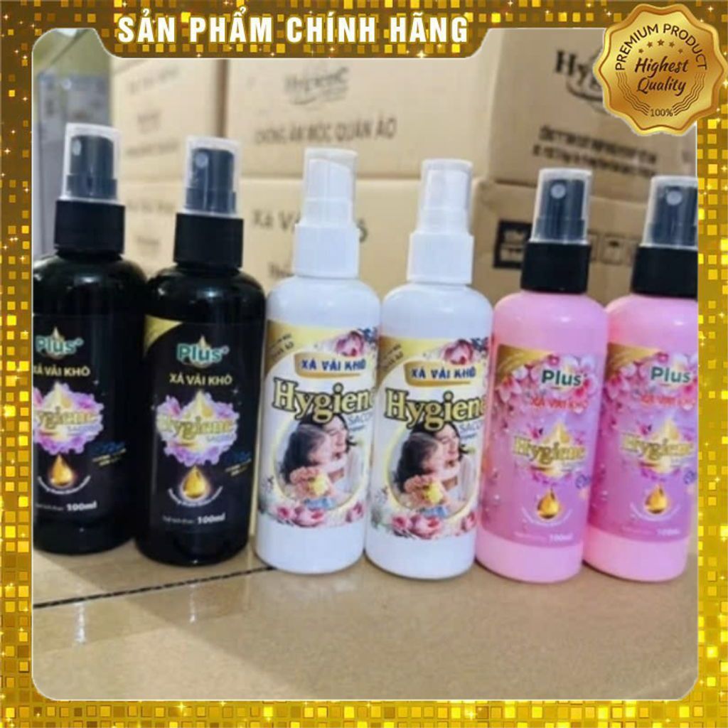 Combo 5 Chai Xịt Vải Khô Quần Áo 100ml Hygene Việt Nam SX