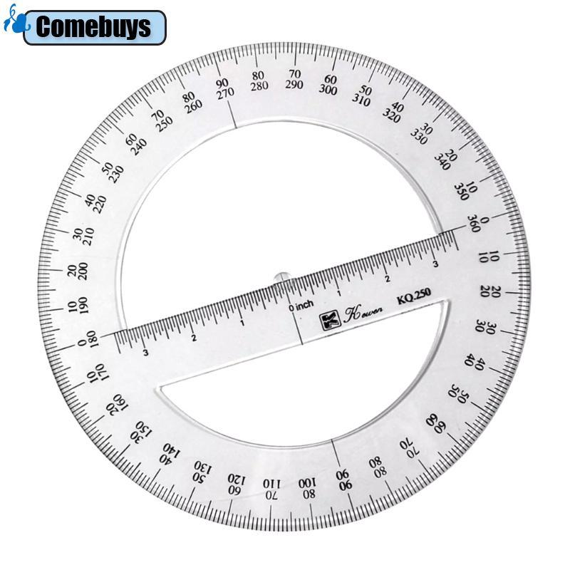 Com * 25cm Vòng Tròn Thước Đo 360 Độ Bằng Nhựa Toán Hình Học Dụng Cụ