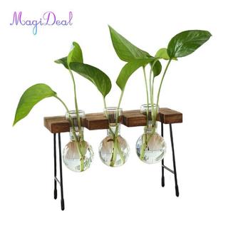 Magideal Bình Thủy Tinh Có Chân Đế Bằng Gỗ Chậu Hoa Trưng Bày Hoa Bình Hoa Cho Đám Cưới Trang Trại Quốc Gia Trung Tâm Bàn