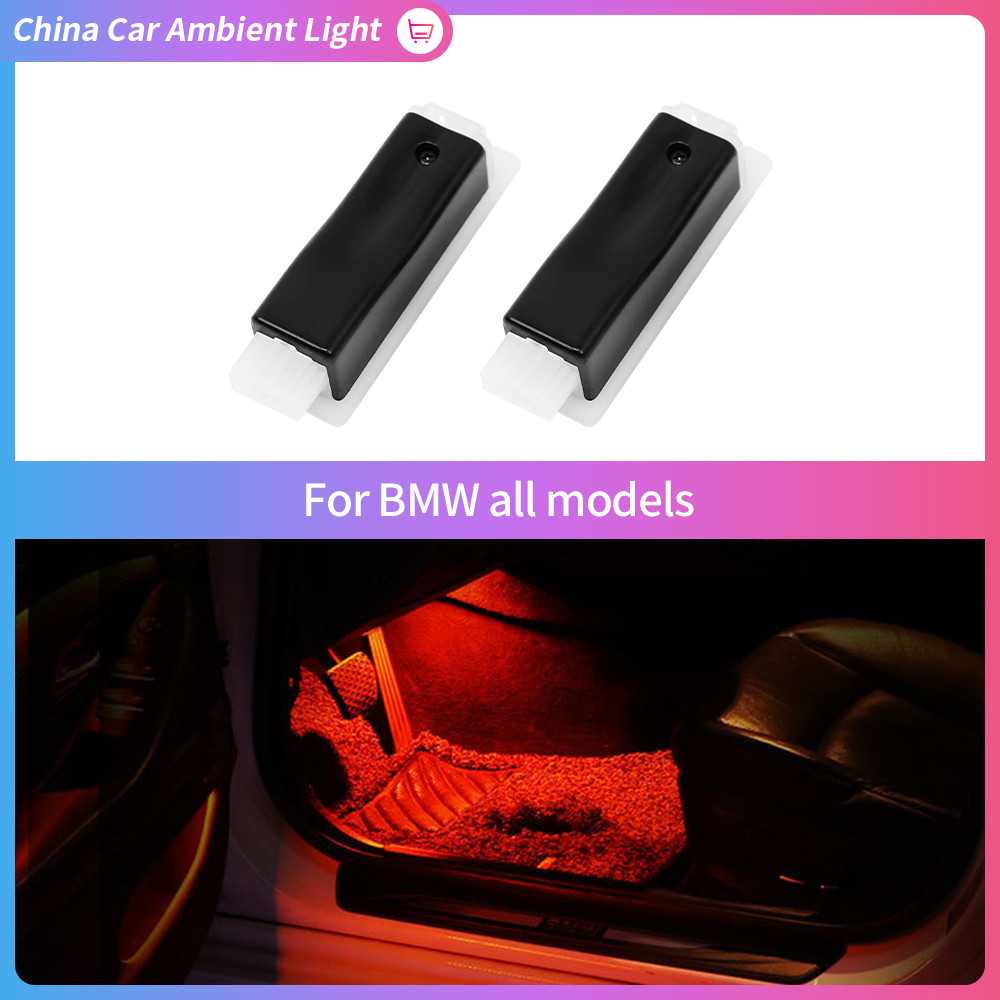 2 Chiếc Nội Thất Ô Tô LED Footwell Ánh Sáng Xung Quanh Đèn Khí Quyển Cho Xe BMW F30 F32 F34 3 4 seri