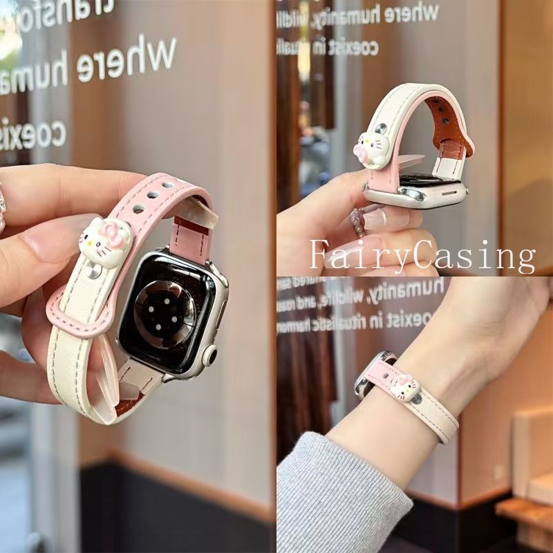 Dây Da Iwatch 44mm 40mm 41mm S10 11 42mm 46mm 38 49mm 44 Vòng Tay Cho Apple Watch 45mm Ultra 9 7 Se 