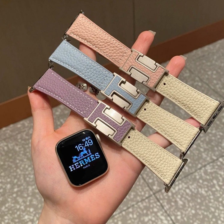 Dây đeo silicon họa tiết vải thiều cho Apple Watch Series 9, Ultra, SE, Series 8 / 7 / 6 / 5 / 4 / 3