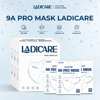   Combo 100 Cái  Khẩu trang 9A PRO MASK LADICARE 5 Lớp Siêu Dày chống nắng toàn diện ôm sát khuôn mặt 