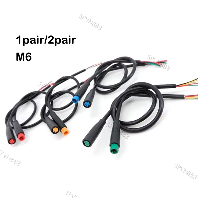1 Cặp M6 6mm 2 3 4 5 Pin Cáp Chống Thấm Nước M-6 Bảng Điều Khiển Năng Lượng Mặt Trời Đầu Nối Mini Tí