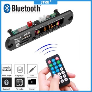 Bộ Thu Bluetooth 5.0 Không Dây Cho Xe Hơi Bảng Giải Mã Máy Nghe Nhạc MP3 Màn Hình Màu Đài FM TF USB 3.5 Mm Âm Thanh AUX