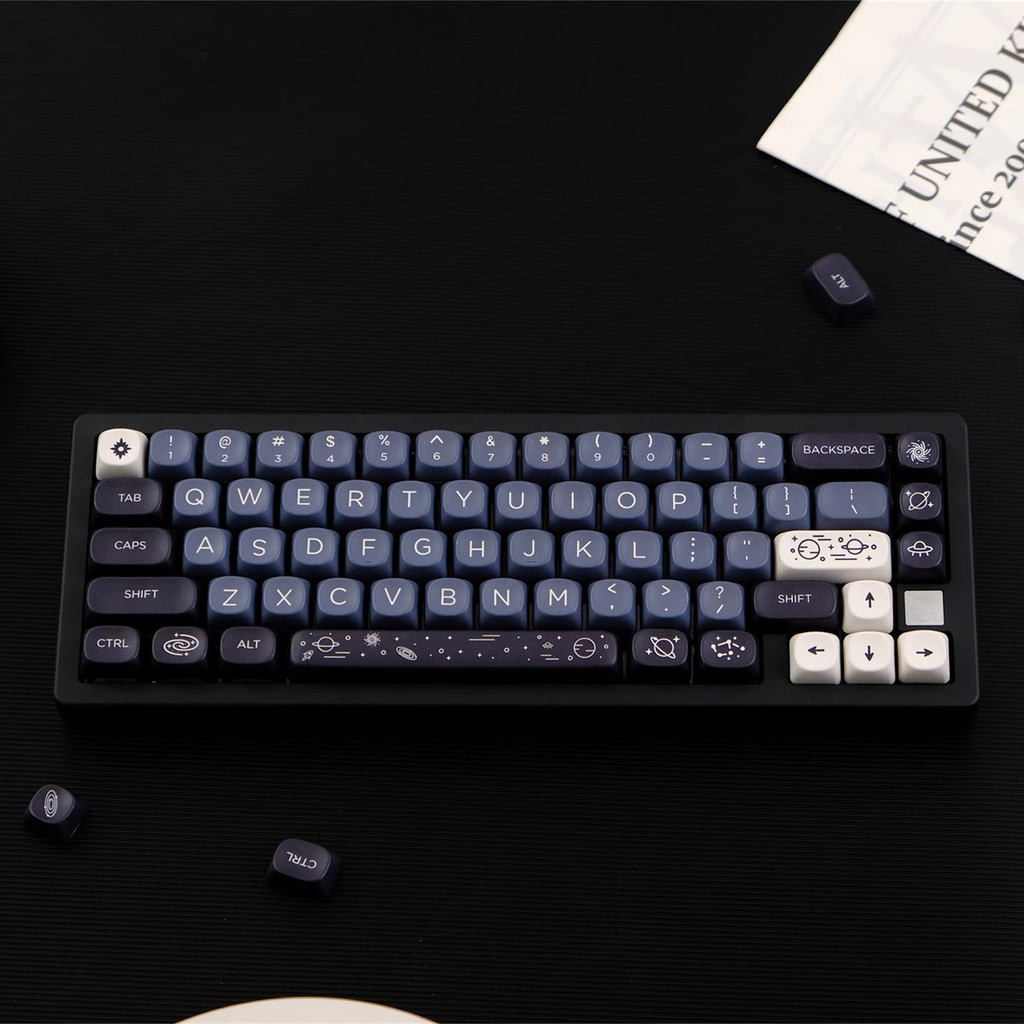MOA Profle Dye-Sublimation PBT Key Caps Black Space Cool Keycaps cho MX Switch Bàn phím cơ