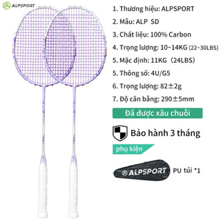  ALP SD Lightning 100% Sợi Carbon Siêu Nhẹ 4U MAX 28 Lbs 14Kg Vợt Cầu Lông Đơn Thích Hợp Cho Học Sinh 100% Chính Hãng ALPSPORT SD SPORT Có Thể Điều Chỉnh Độ Căng Vợt Cầu Lông Cân Bằng COD Vợt Chenglong Sử Dụng Cán Vợt Nam Cao Su 