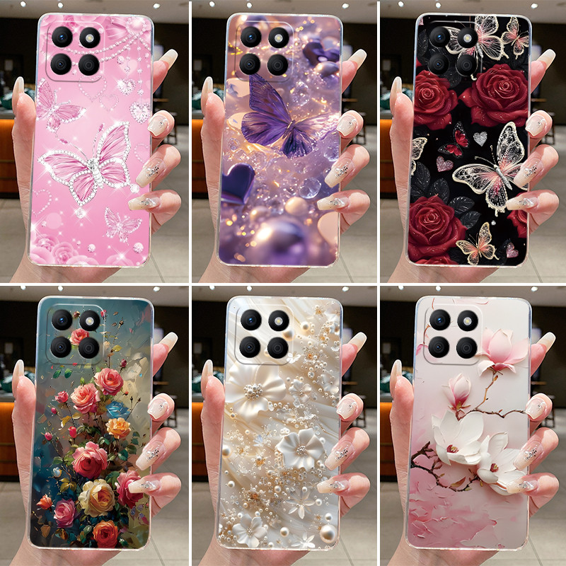 Dành Cho Honor X8C 2025 Vỏ Mềm Cho Honor X8C X8B X 8C X 8B HonorX8C 4G Vỏ Thạch Trong Suốt Thẩm Mỹ T
