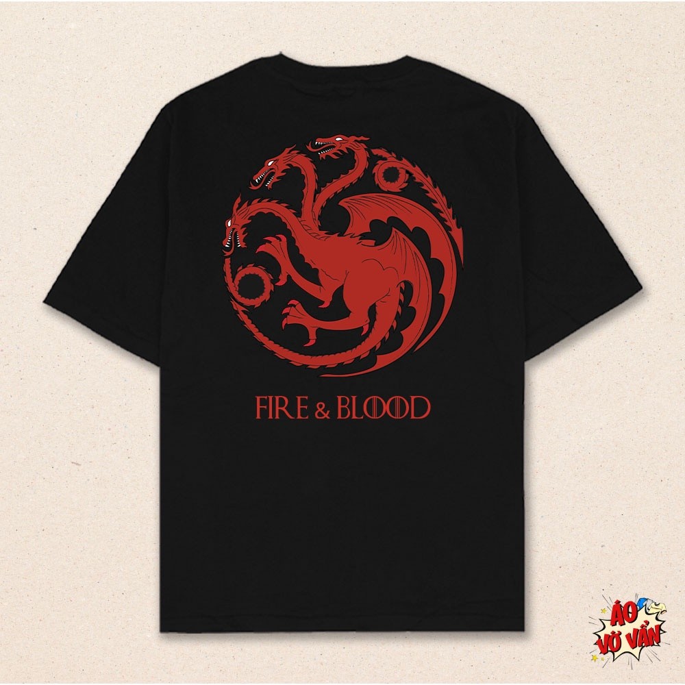 Áo thun local brand Game Of Throne - Nhà Tagaryen | Áo Vớ Vẩn | GOT