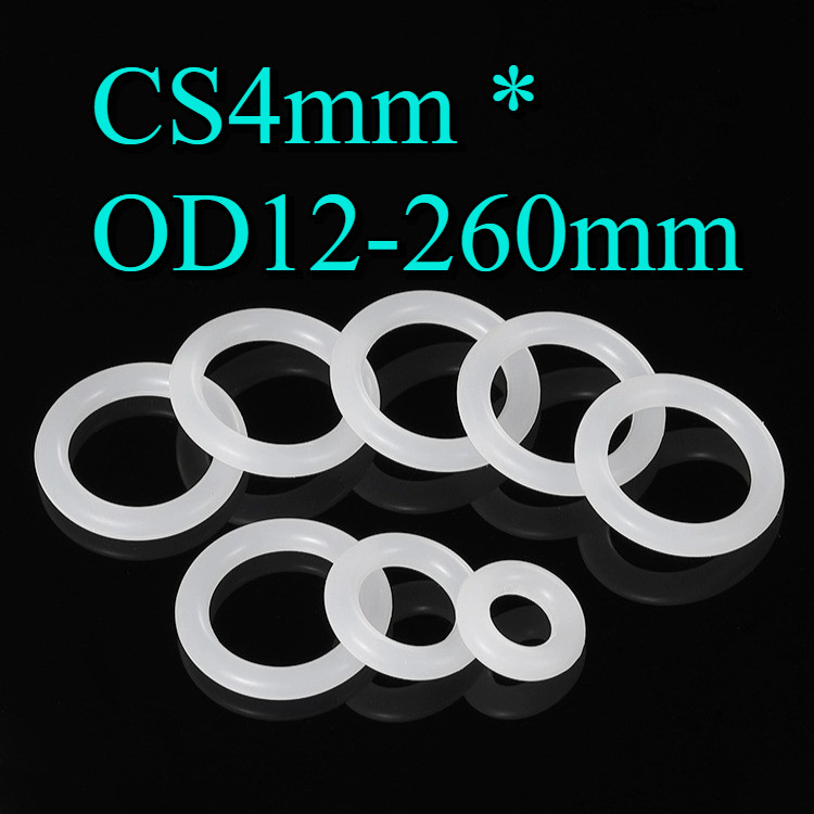 Ron tròn silicon O-ring ron sợi tròn CS4mm * OD12-260mm [BBY]