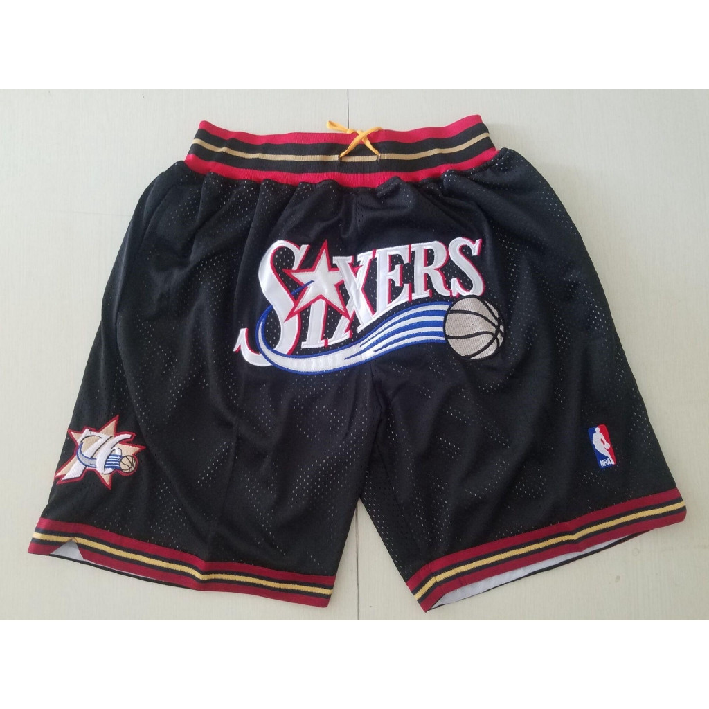 KK Men Philadelphia 76ers Just Don Swingman Quần short Jersey màu đen