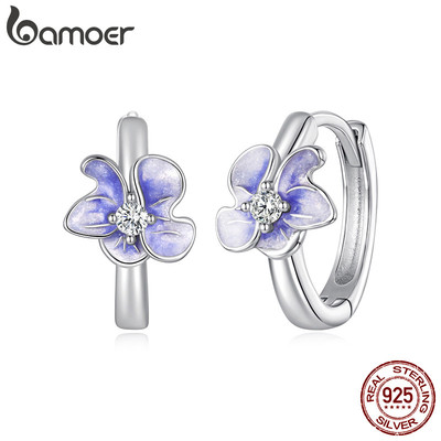Bông tai bạc 925 hình iris và hoa, trang sức nữ đẹp, làm quà tặng lý tưởng