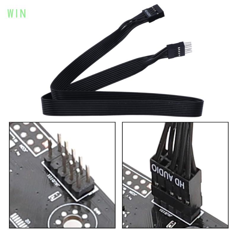 WIN HDAudio 9pin Header Máy tính Bo mạch chủ Cáp nối dài phía trước Kết nối Nam sang Nữ Cáp phẳng