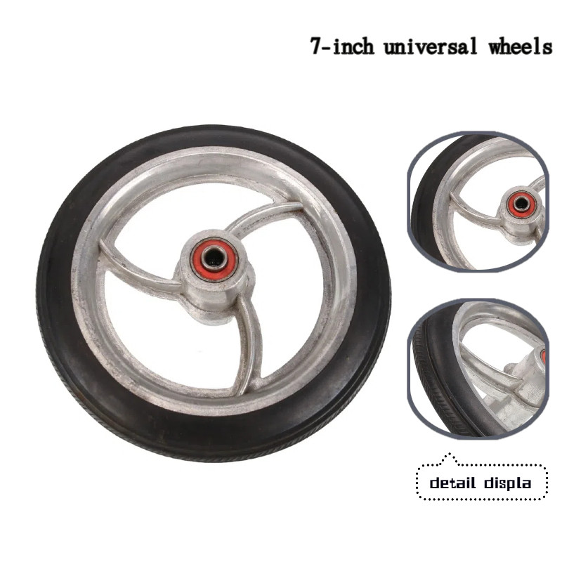 Premium 7-Inch Universal Wheels – Suitable for 7-Inch Medical Wheels, Wheelchairs, and Hand Cart Whe