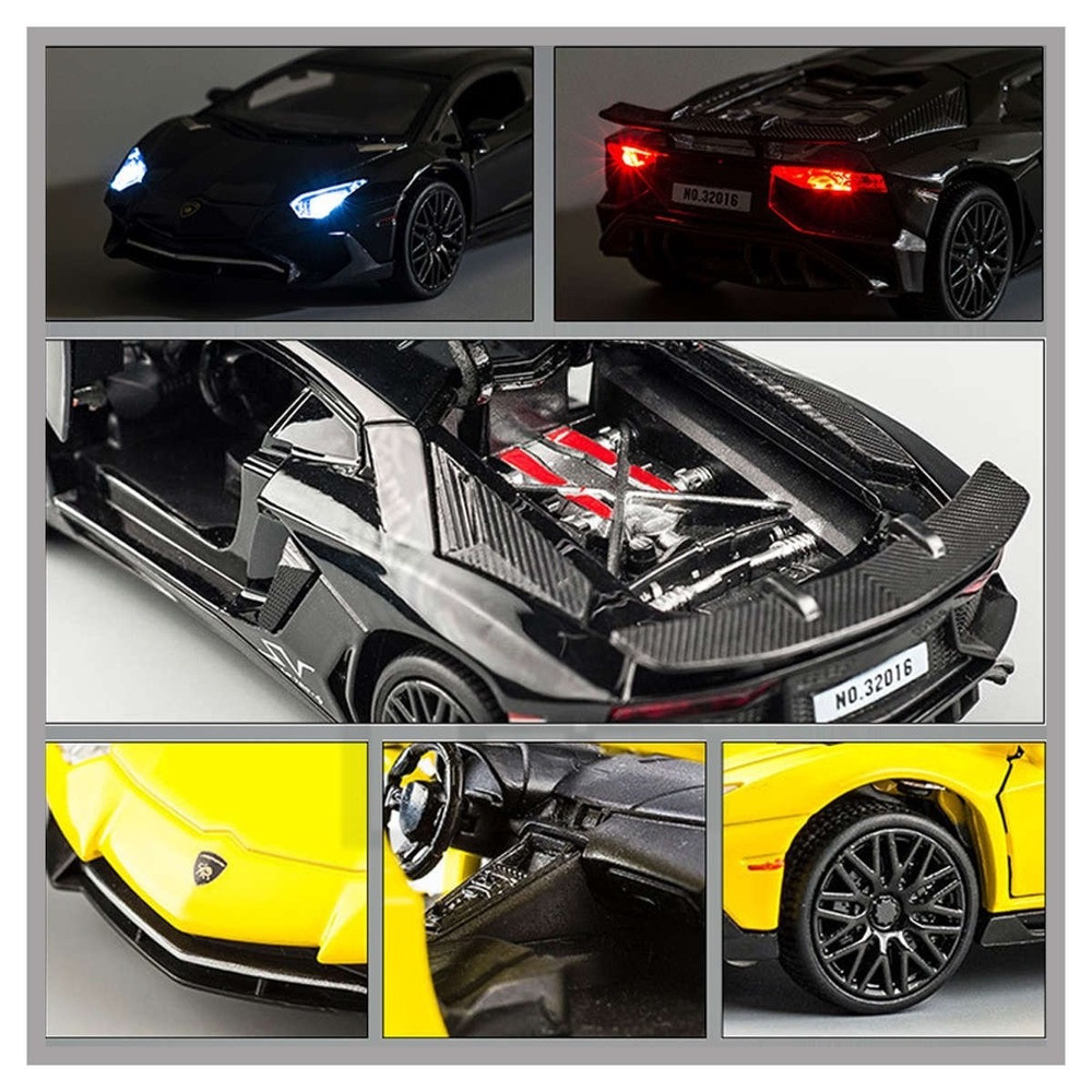1: 32 Lamborghini LP750-4 Diecast Hợp Kim Mô Hình Xe Ô Tô Cho Trẻ Em Đồ Chơi Cho Bé Trai Đồ Chơi Cho