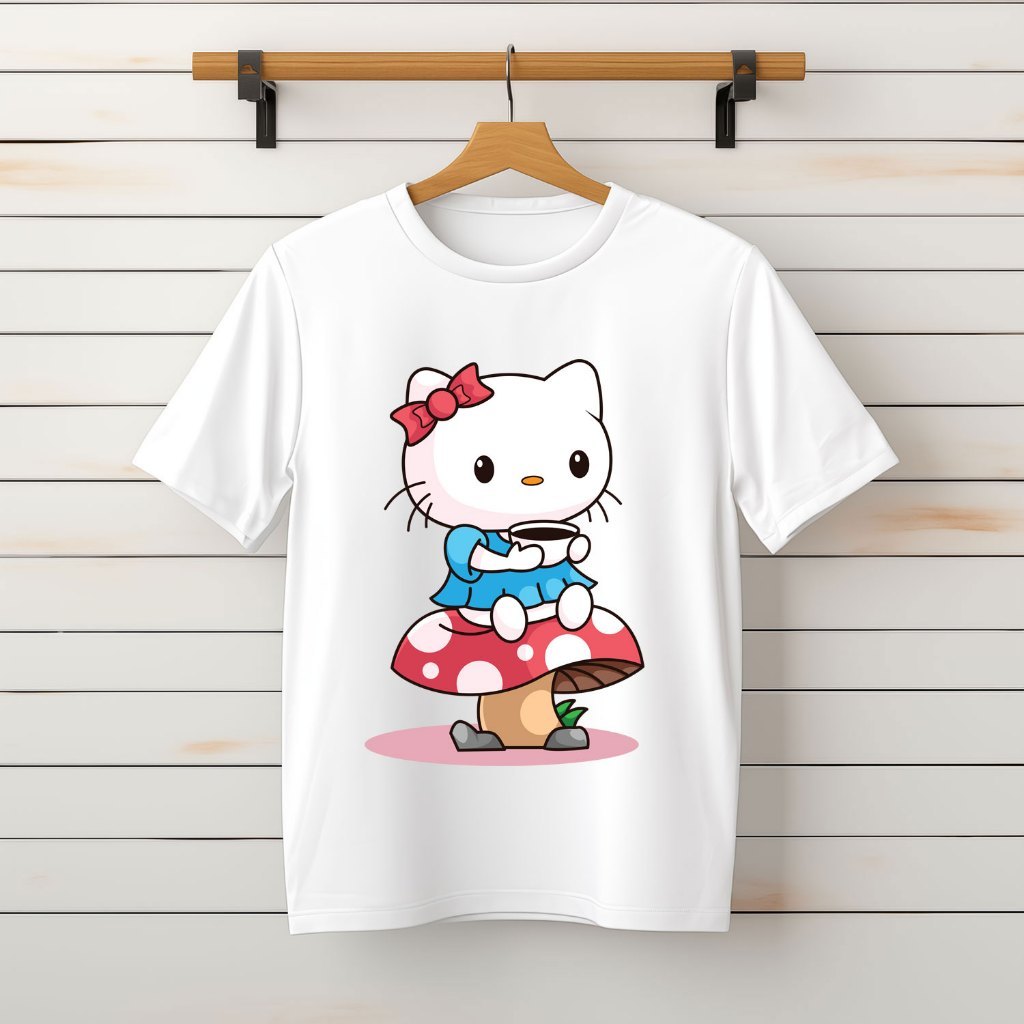 Áo phông, Áo Thun Áo Cộc unisex Nam Nữ, Hello Kitty 48 - Form Xuông [Vietnam FC]