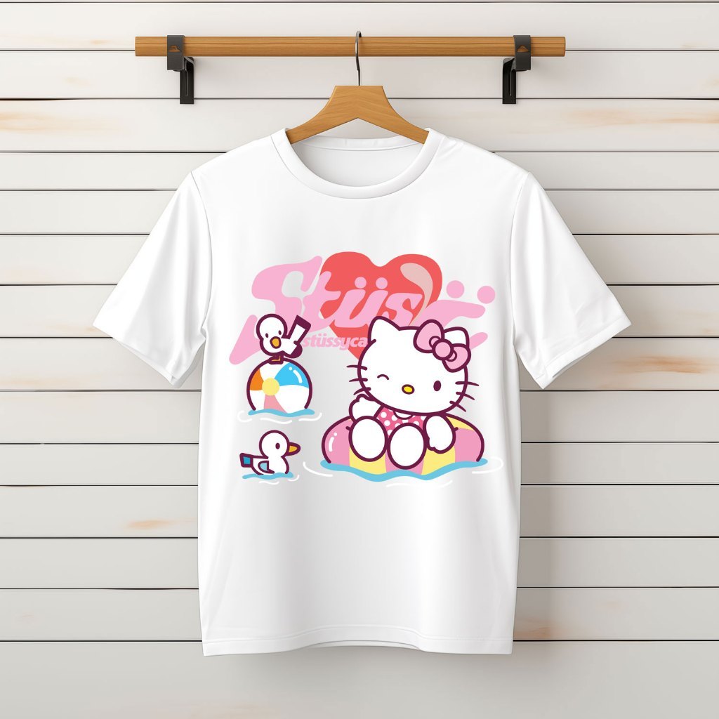 Áo phông, Áo Thun Áo Cộc unisex Nam Nữ, Hello Kitty 90 - Form Xuông [Vietnam FC]