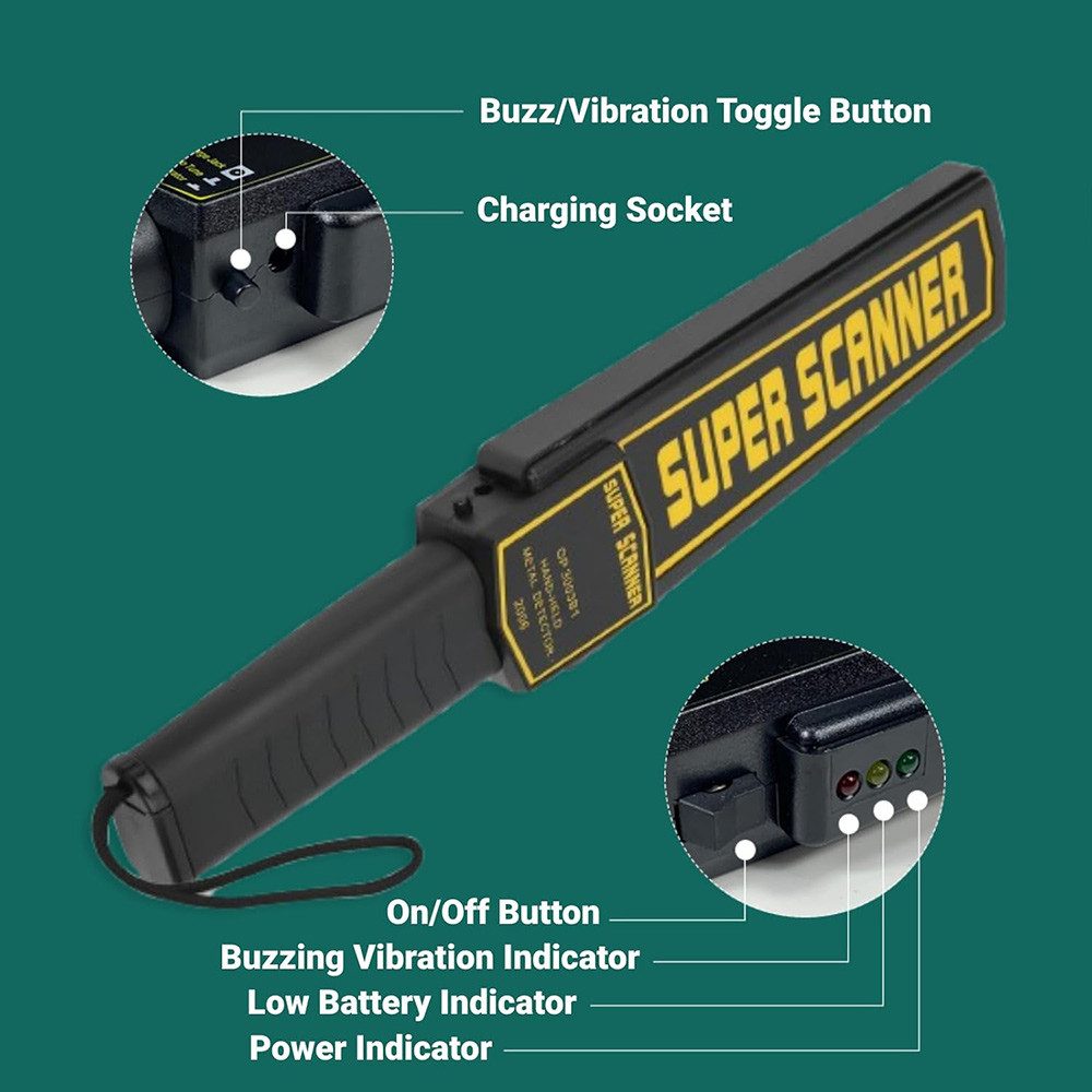 High-performance Hand Held Metal Detector Super Scanner High Sensitivity Security Scanners Portable 