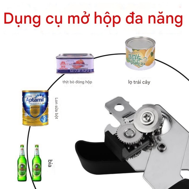Đồ Khui Nắp Hộp Đa Năng 19cm Mở Hộp Thiếc, Nắp Chai, Nắp Lon Thép Không Gỉ - NA888
