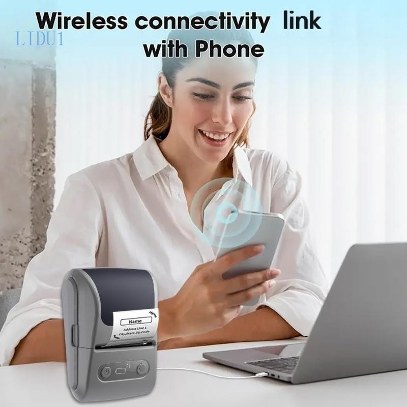 Mini Handheld Thermal Label Printer LIDU1 Bluetooth Compatible for Home Office Use