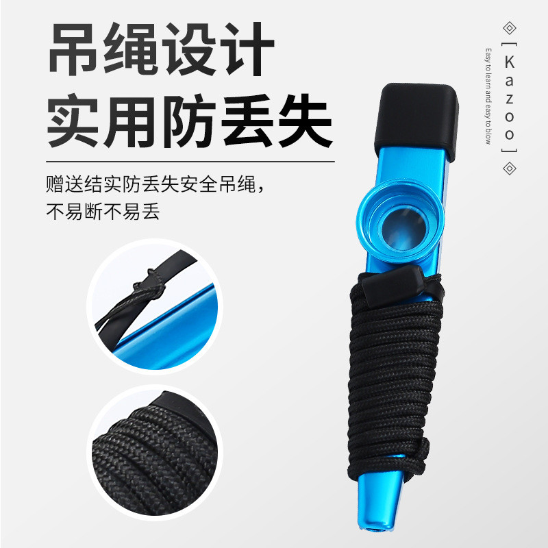 A.Metal Kazoo Kazoo Kazoo Kazoo Guitar Ukulele Đồng Hành Bộ Thẻ Sáo Niche Nhạc Cụ Dễ Học H6GC