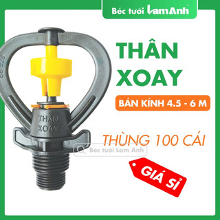 [Bán sỉ] Thùng 100 Cái Béc Tưới Thân Xoay BB926 Cải Tiến Tưới 360 Độ, Bán Kính Tưới 6 Mét - Lam Anh