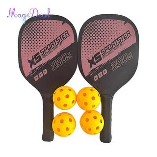 Pickleball Vợt Gỗ Nhẹ Có Túi Bảo Quản 4 Quả Bóng Cho Người Lớn Quà Tặng Thể Thao Chơi