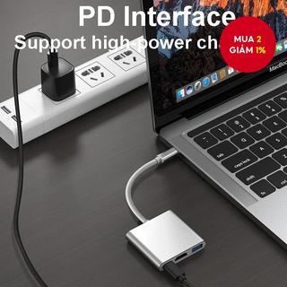  Bộ chuyển đổi đa cổng OTG Type C sang 4K HDMI PD Bộ mở rộng USB sạc nhanh Đầu đọc thẻ SD 