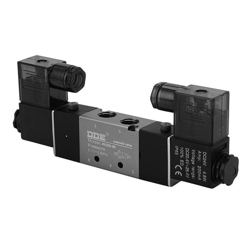 Van điện từ Van khí nén Ba vị trí Năm chiều 4V230C-08 Van điện khí nén 4V430C-15 Nhà máy linh kiện k