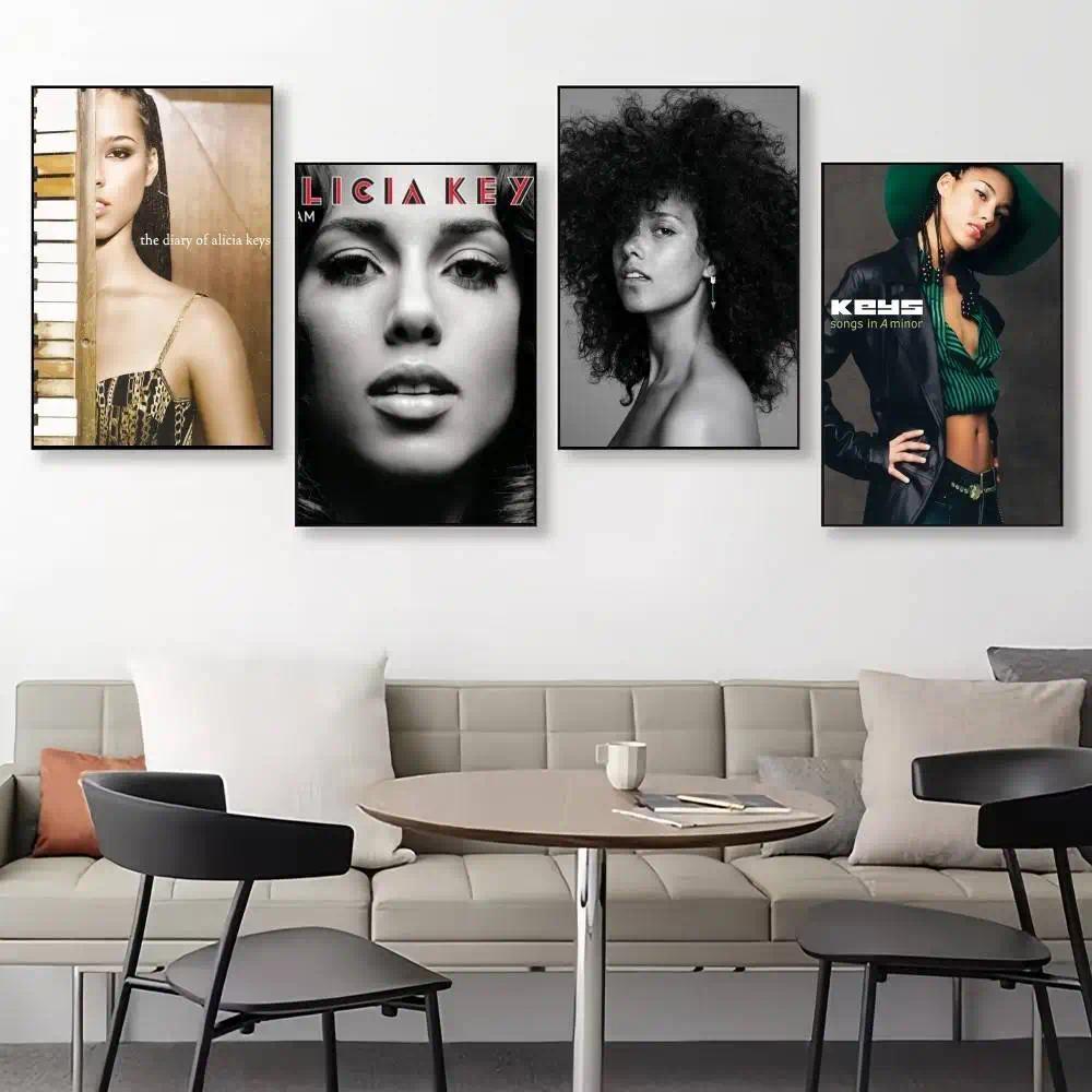 Alicia Keys Nhật ký của Alicia Keys Poster HD Nghệ thuật treo tường chất lượng in cho phòng học Tran