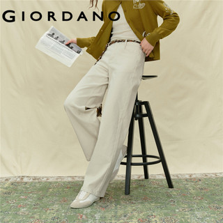 GIORDANO WOMEN Five-pocket stretchy straight denim pants 18415827