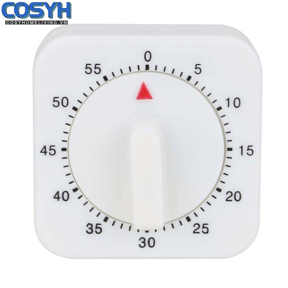 <cosyh>Mechanical Timer Square 1 Hour/60 Mins 3 Seconds Ring For Home Decor Game Timer