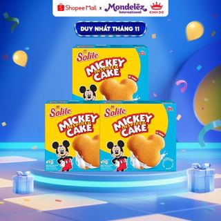   Special edition  Bánh Bông Lan Solite Phiên Bản Mickey Vị Vani Combo 3 hộp x 180g 