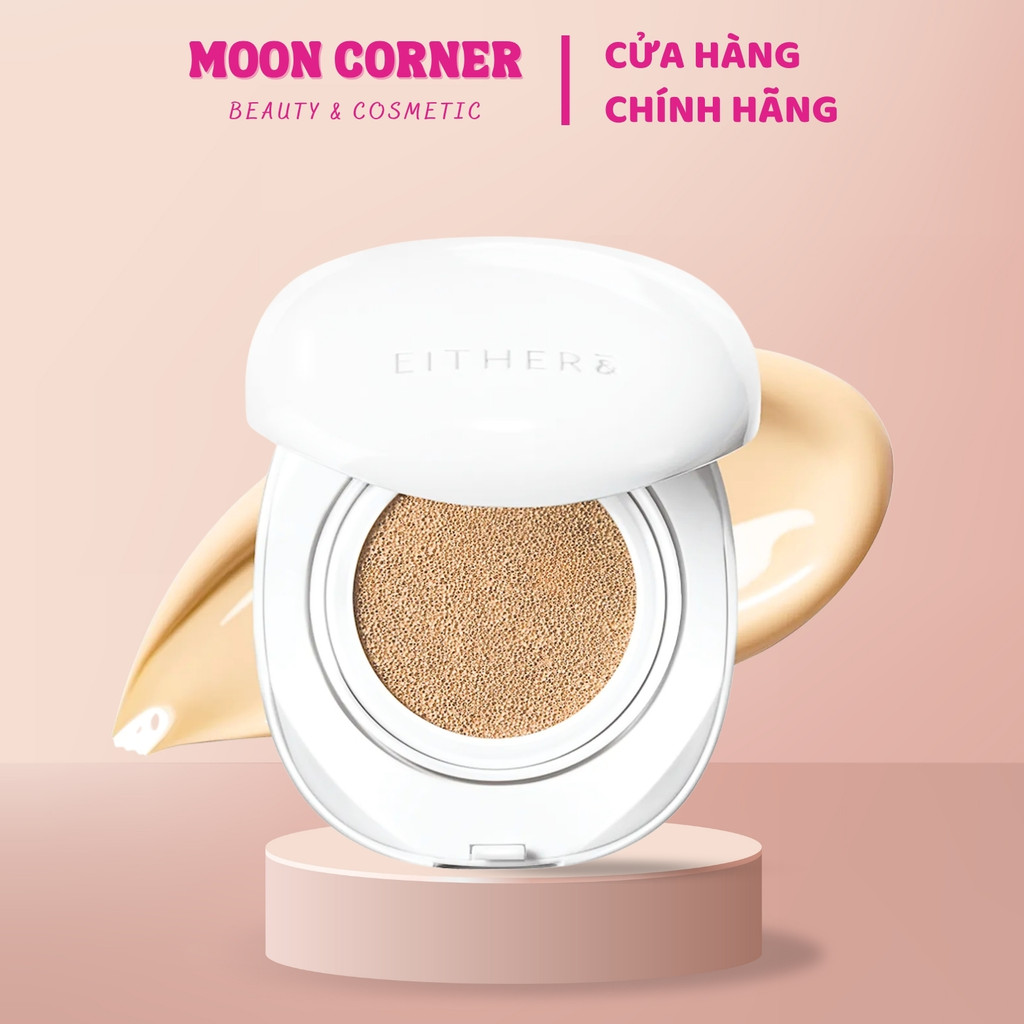 Phấn nước che phủ đẹp mịn EITHER& Glow Pixel Cushion Da Căng Bóng Lên Tông Tự Nhiên Giữ Màu Lâu