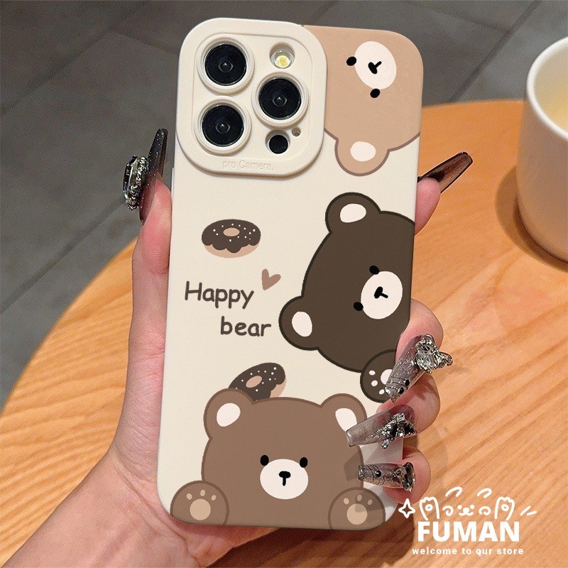 Ốp Điện Thoại Gấu Dễ Thương Cho OPPO A15 A15S A12 A12E A5S A3S A5 A3 Pro A3X A9 A5 R17 R15 Pro R11S 