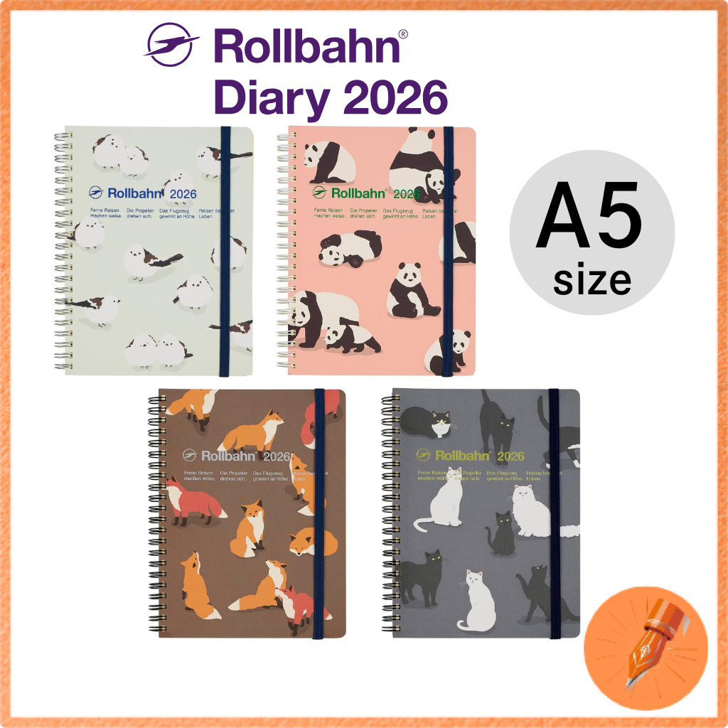Delfonics Planner 2026/ Rollbahn Diary Animal A5 Monthly Planner