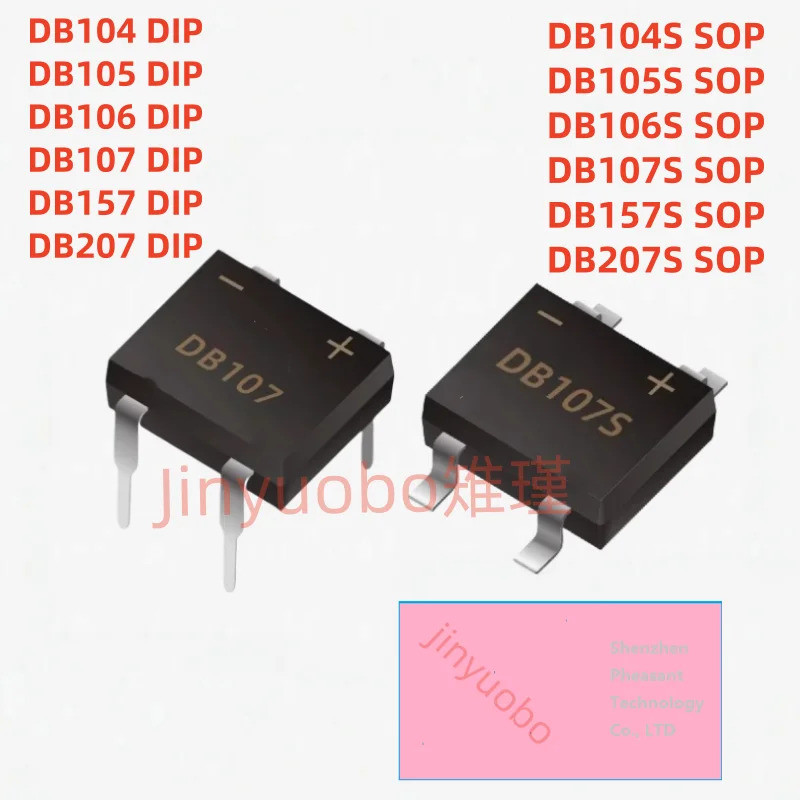 5 Chiếc DB104 DB105 DB106 DB107 DB157 DB207 DIP4 DB104S DB105S DB106S DB107S DB157S DB207S SOP4 chip