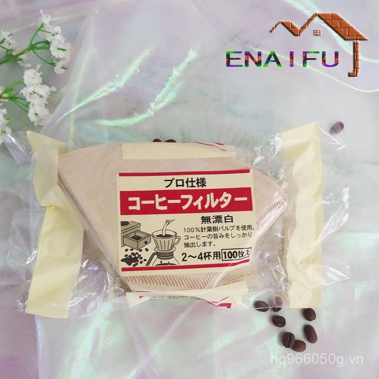 V60 Máy Cà Phê Giấy Lọc Đá Nhỏ Giọt Cà Phê 102 Lọc 100 Việt Nam Tờ Túi Giấy Mocha Rò Rỉ Cốc Tay Nồi 