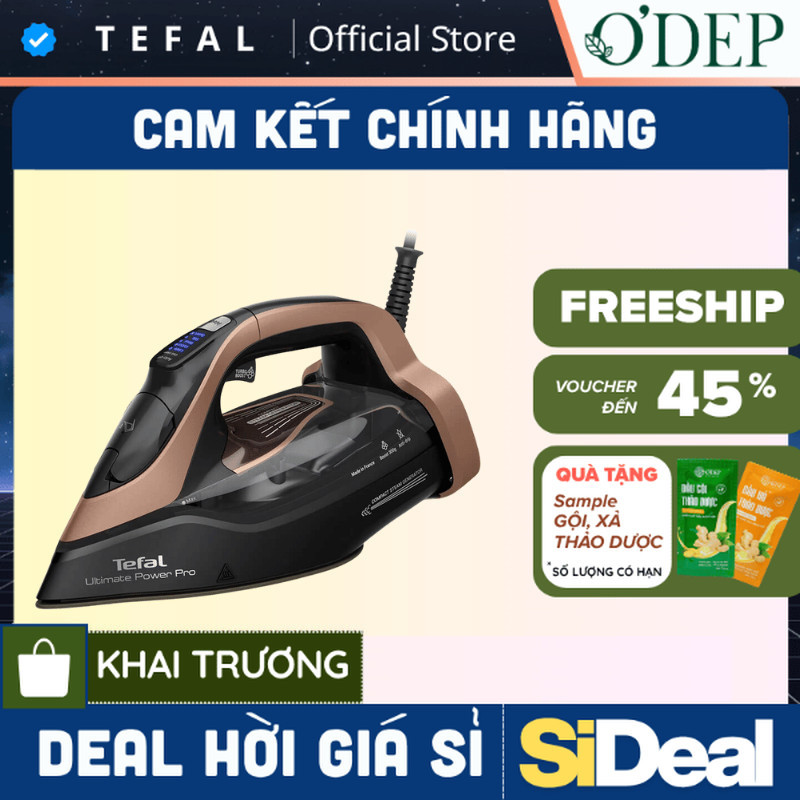 Bàn ủi hơi nước Tefal Ultimate Power Pro FV9E50E0 3200W - Mặt đế Ceramic - Bảo Hành Chính Hãng 2 Năm
