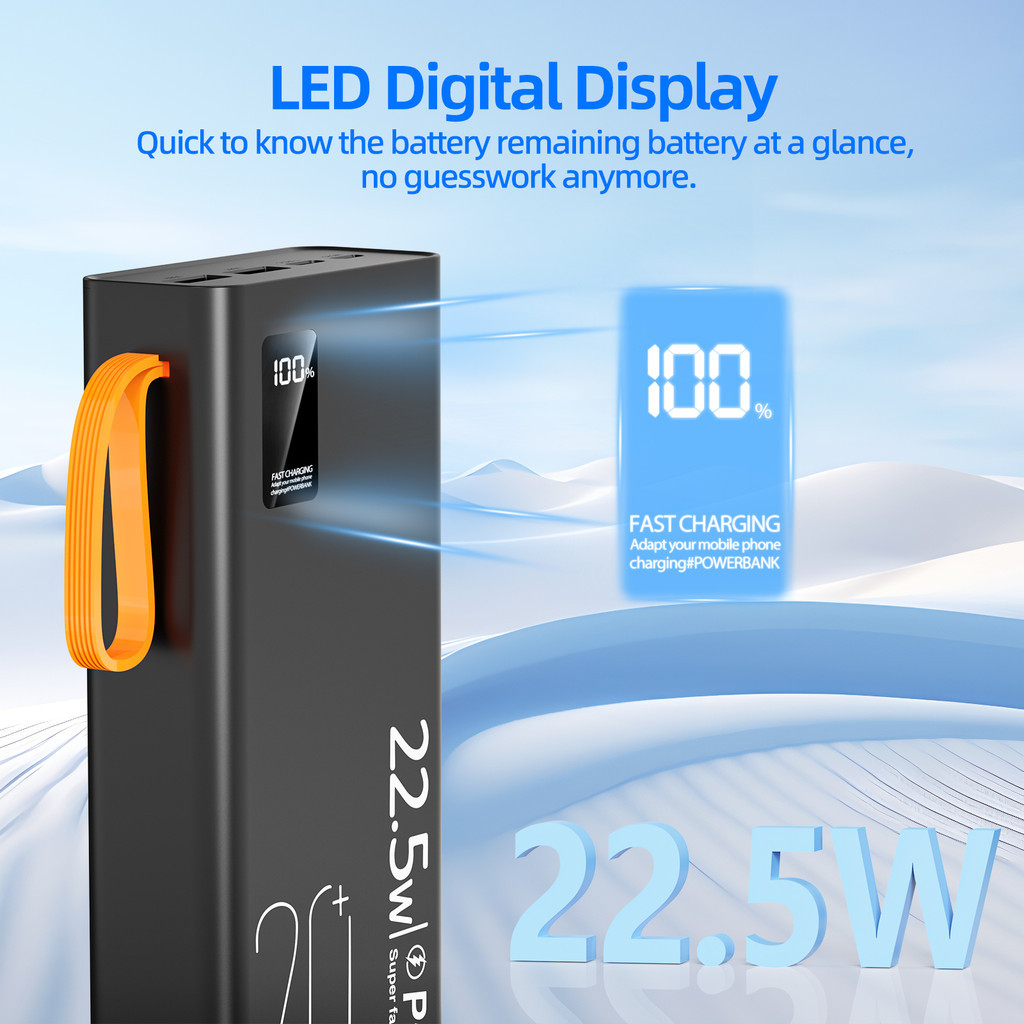 sạc dự phòng GOOJODOQ sạc nhanh 22,5W, 20000mAh màn hình LED hiển thị nguồn có chế độ đèn pin | BigBuy360 - bigbuy360.vn