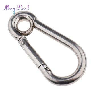 Móc lò xo MagiDeal Kẹp thép không gỉ Móc khóa Carabiner để cắm trại đi bộ đường dài, 5 kích thước để chọn