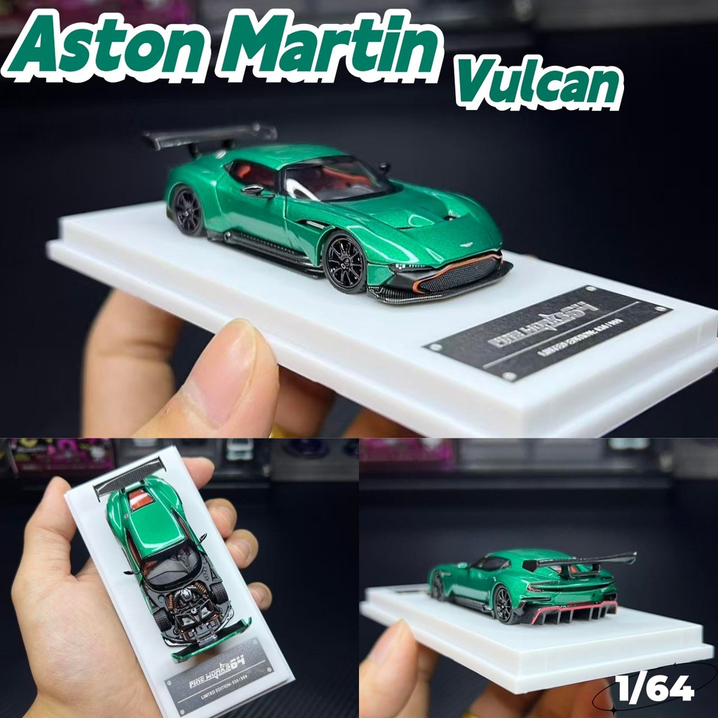 Fine Works-FW 1/64 New Aston Martin Vulcan Mô Hình Xe Mô Phỏng Quy Mô Nhỏ Hợp Kim Xe Ô Tô Mô Hình Tr